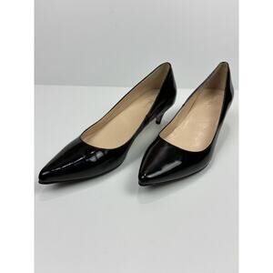 Cole Haan NikeAir Black Patent Leather Pointed Toe Kitten Heel 7B Quiet Luxury